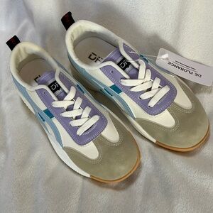 De Florance Women's Stylish Sneakers - Purple, Blue, Cream